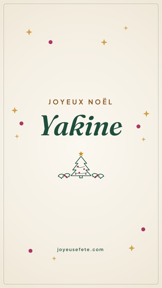Image « Joyeux Noël Yakine » au format story