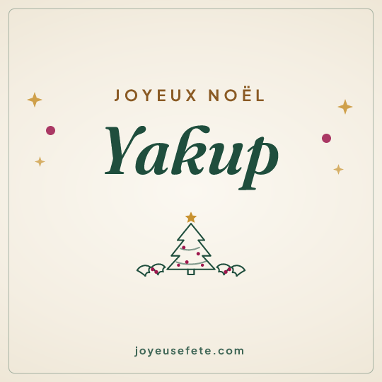 Image carrée « Joyeux Noël Yakup » pour WhatsApp