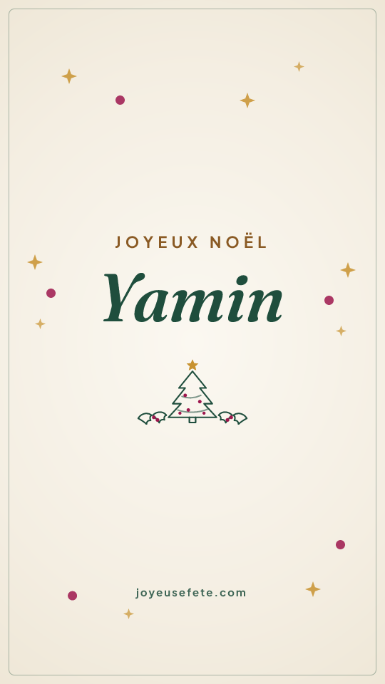 Image « Joyeux Noël Yamin » au format story