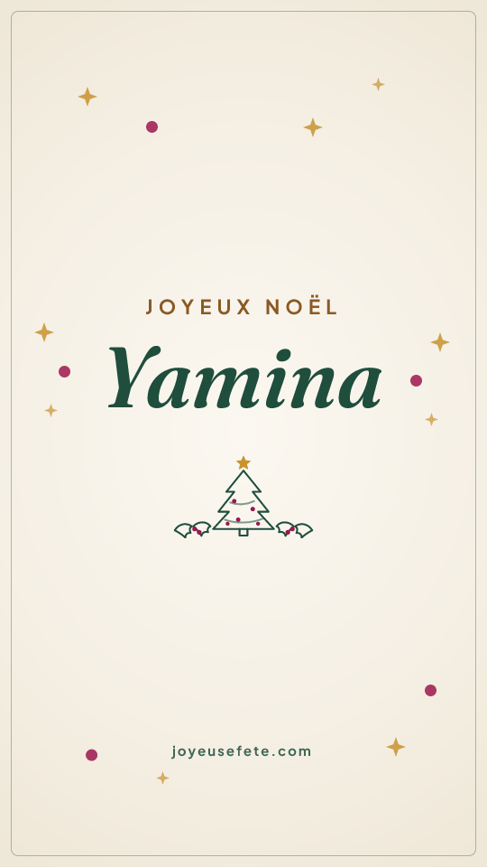 Image « Joyeux Noël Yamina » au format story