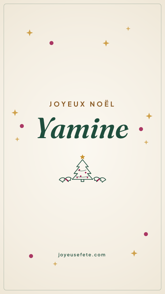 Image « Joyeux Noël Yamine » au format story