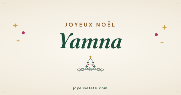 Image « Joyeux Noël Yamna » au format large