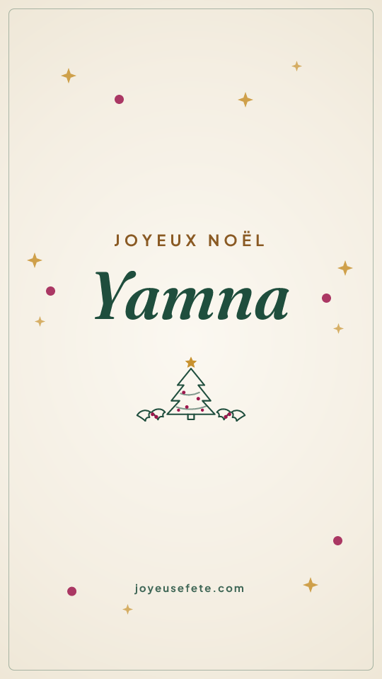 Image « Joyeux Noël Yamna » au format story