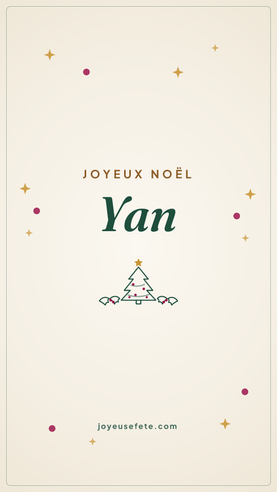 Image « Joyeux Noël Yan » au format story