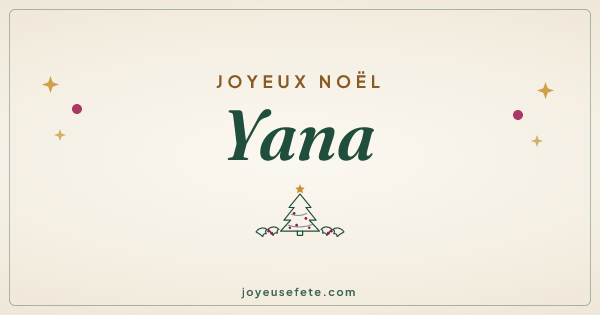 Image « Joyeux Noël Yana » au format large