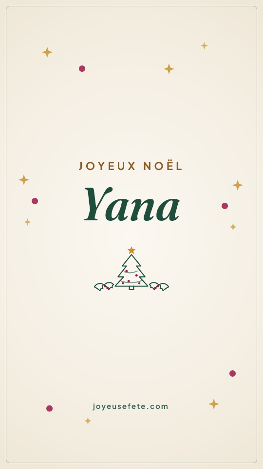 Image « Joyeux Noël Yana » au format story