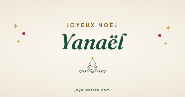Image « Joyeux Noël Yanaël » au format large
