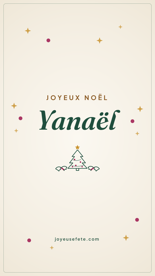 Image « Joyeux Noël Yanaël » au format story