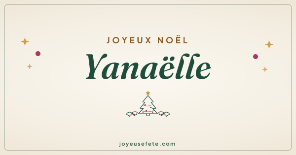 Image « Joyeux Noël Yanaëlle » au format large