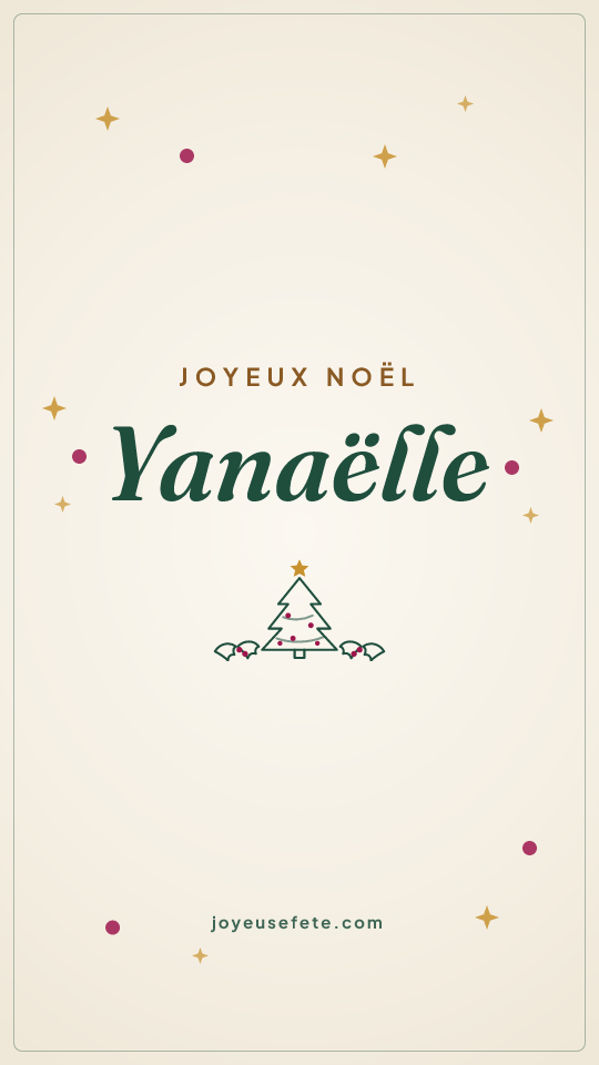 Image « Joyeux Noël Yanaëlle » au format story