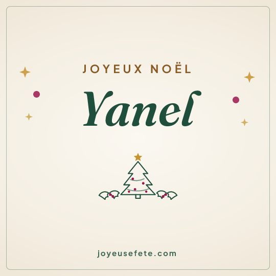 Image carrée « Joyeux Noël Yanel » pour WhatsApp