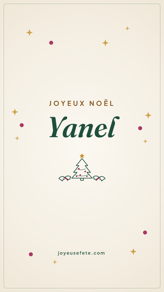 Image « Joyeux Noël Yanel » au format story