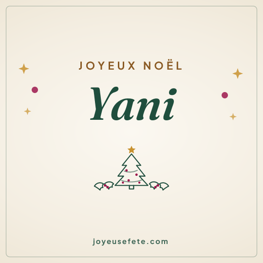 Image carrée « Joyeux Noël Yani » pour WhatsApp