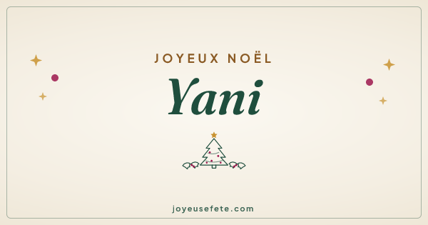 Image « Joyeux Noël Yani » au format large
