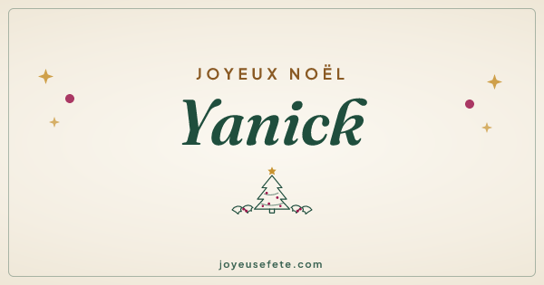 Image « Joyeux Noël Yanick » au format large