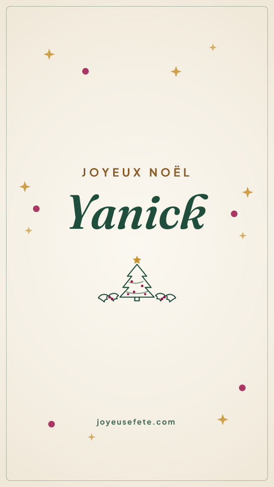Image « Joyeux Noël Yanick » au format story