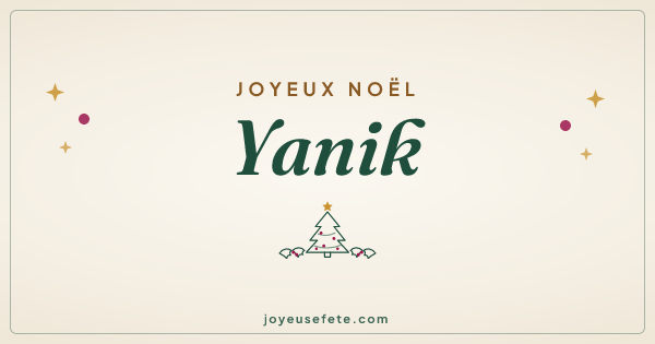 Image « Joyeux Noël Yanik » au format large