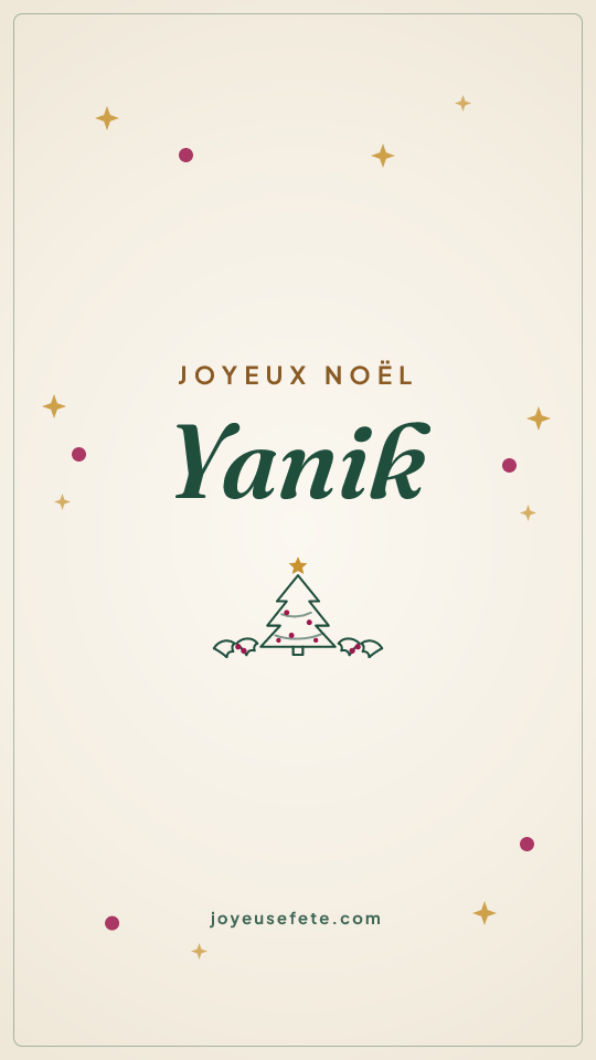 Image « Joyeux Noël Yanik » au format story
