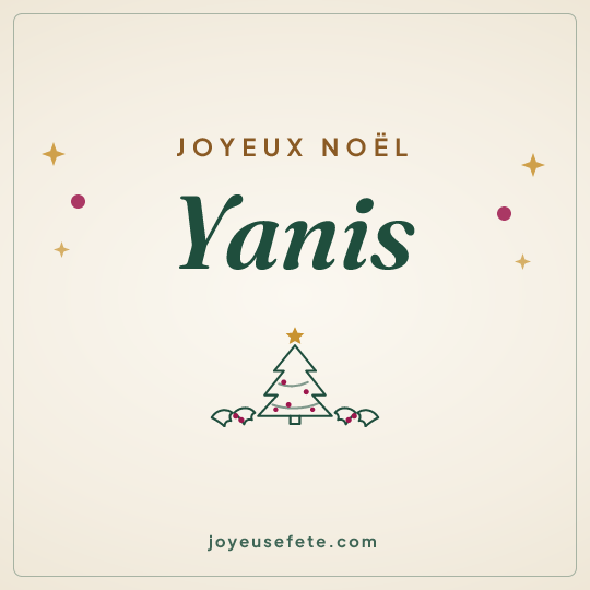Image carrée « Joyeux Noël Yanis » pour WhatsApp