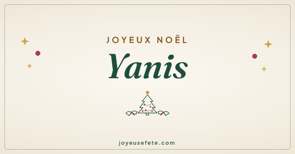 Image « Joyeux Noël Yanis » au format large