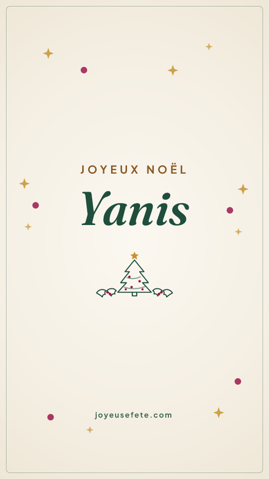 Image « Joyeux Noël Yanis » au format story