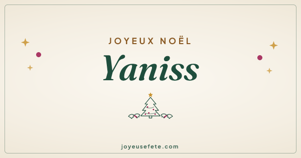 Image « Joyeux Noël Yaniss » au format large