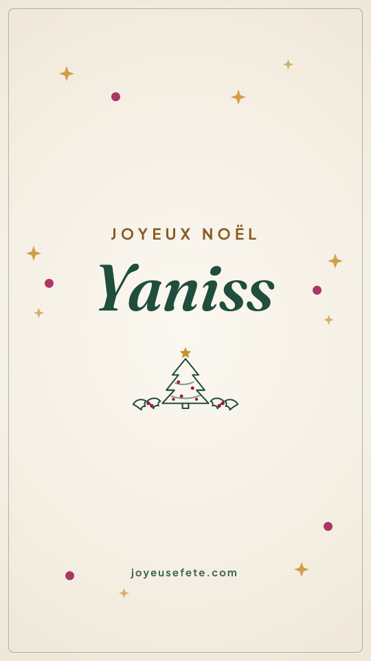Image « Joyeux Noël Yaniss » au format story
