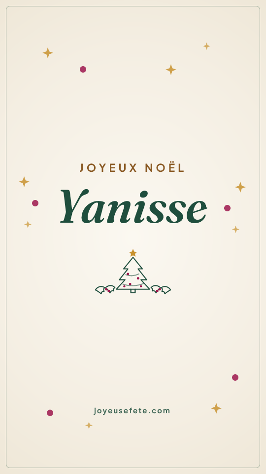 Image « Joyeux Noël Yanisse » au format story