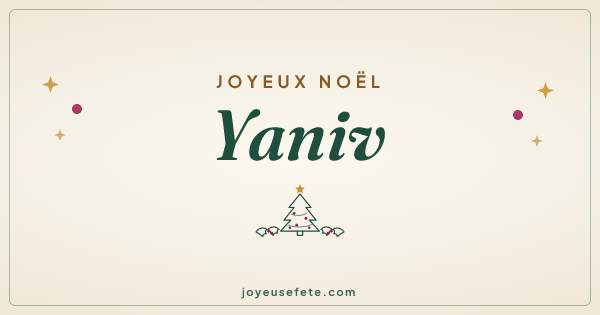 Image « Joyeux Noël Yaniv » au format large