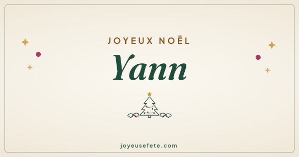 Image « Joyeux Noël Yann » au format large