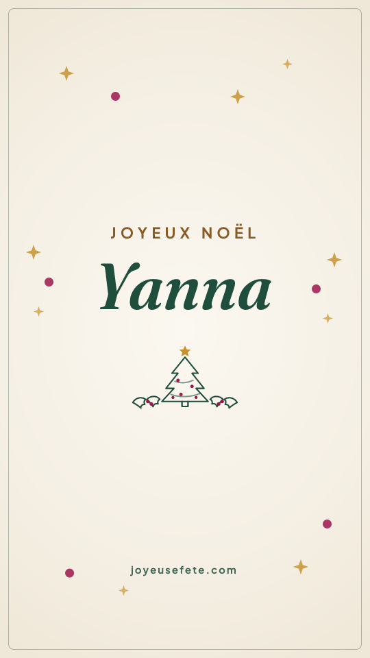 Image « Joyeux Noël Yanna » au format story