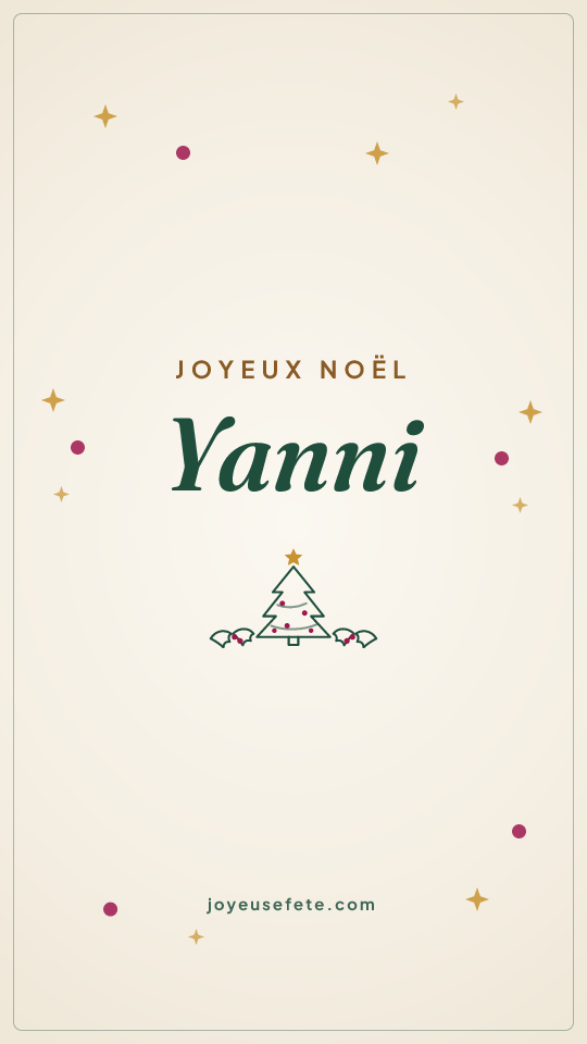 Image « Joyeux Noël Yanni » au format story