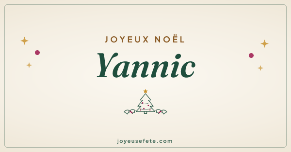 Image « Joyeux Noël Yannic » au format large