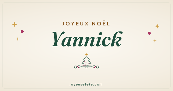 Image « Joyeux Noël Yannick » au format large