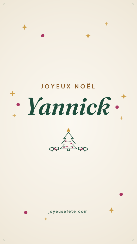 Image « Joyeux Noël Yannick » au format story