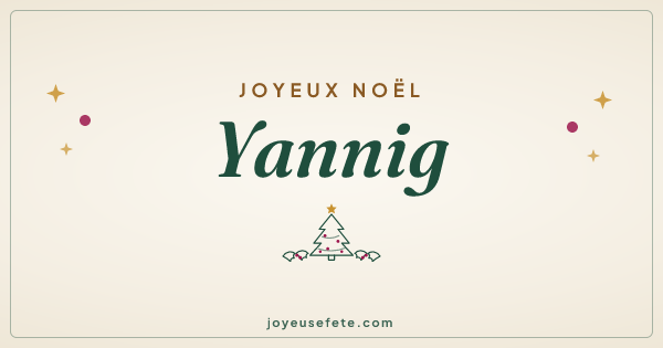 Image « Joyeux Noël Yannig » au format large