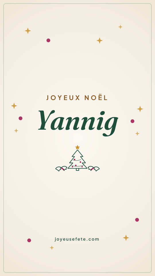 Image « Joyeux Noël Yannig » au format story
