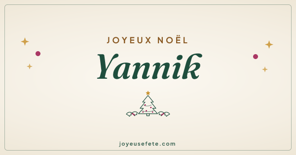 Image « Joyeux Noël Yannik » au format large