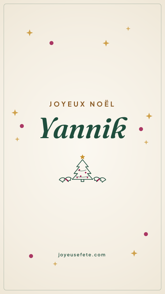 Image « Joyeux Noël Yannik » au format story