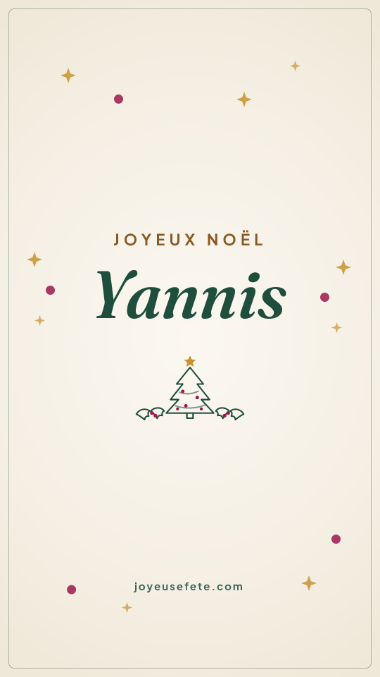 Image « Joyeux Noël Yannis » au format story