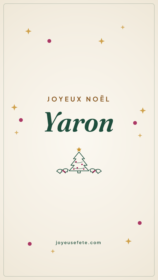 Image « Joyeux Noël Yaron » au format story