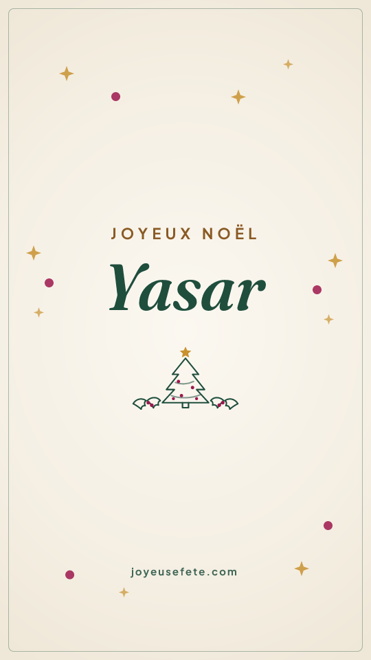 Image « Joyeux Noël Yasar » au format story