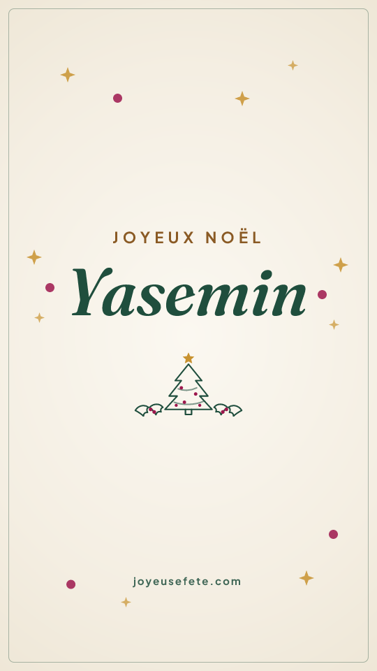 Image « Joyeux Noël Yasemin » au format story