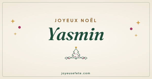 Image « Joyeux Noël Yasmin » au format large