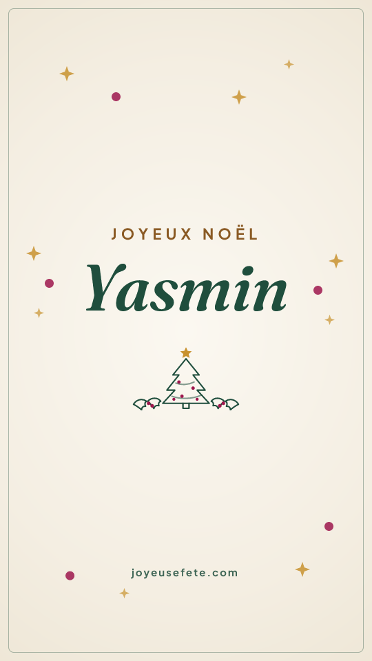 Image « Joyeux Noël Yasmin » au format story
