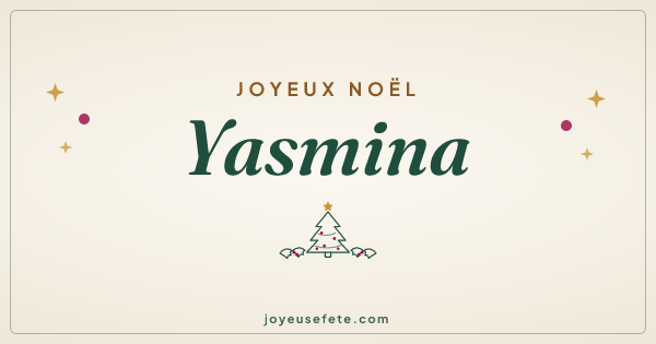 Image « Joyeux Noël Yasmina » au format large