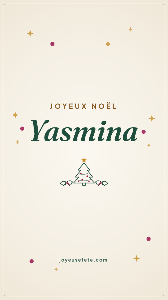 Image « Joyeux Noël Yasmina » au format story