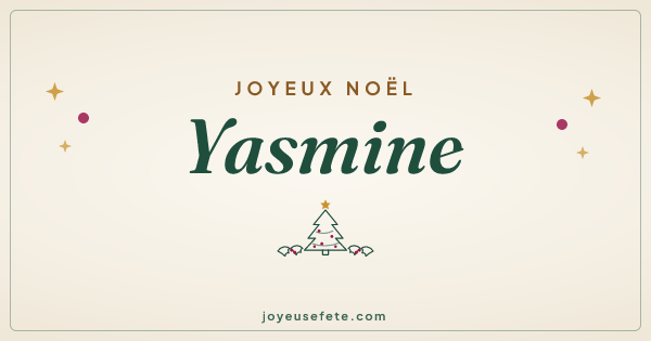 Image « Joyeux Noël Yasmine » au format large