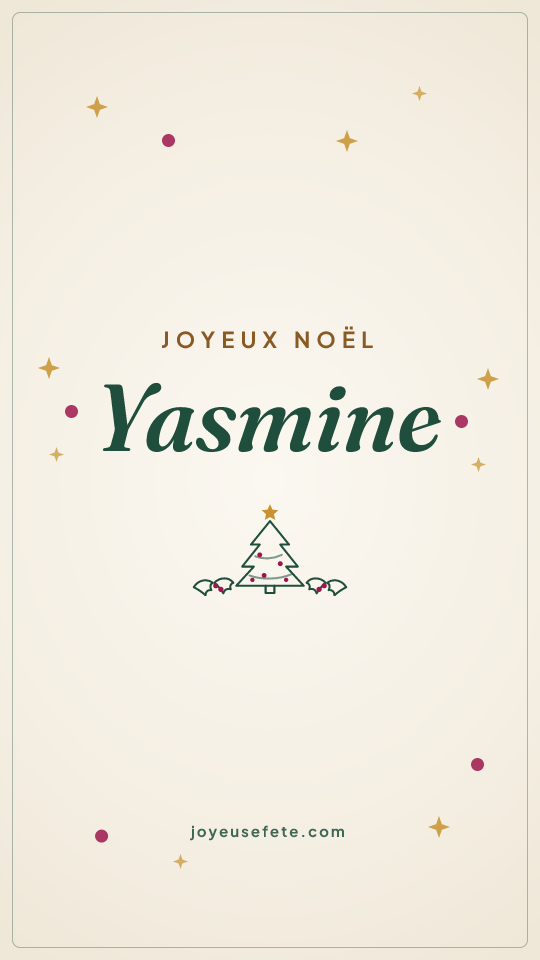 Image « Joyeux Noël Yasmine » au format story