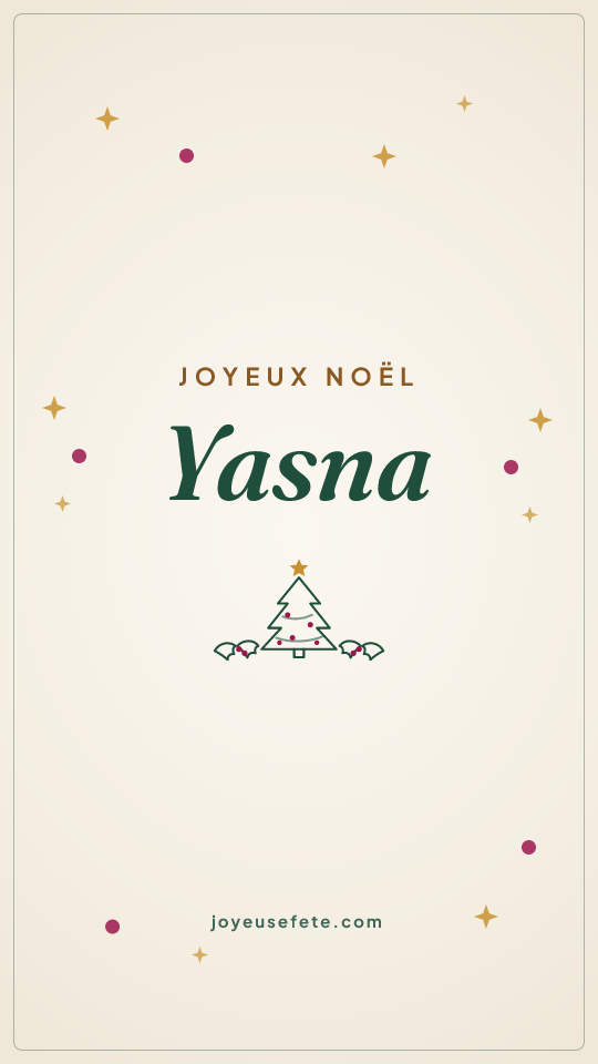 Image « Joyeux Noël Yasna » au format story